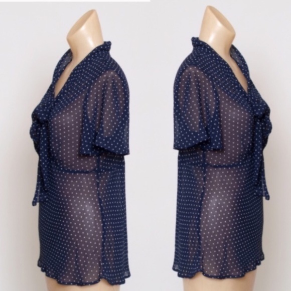 4 for $13🔥 Host pick polkadot shirt Blue and white polkadot - Picture 8 of 9